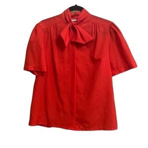 Vintage Judy Bond Red Blouse‎